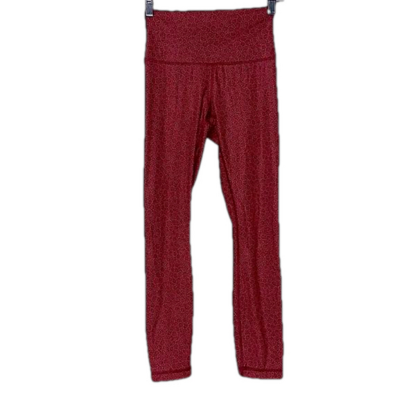 lululemon athletica Pants - Lululemon size 4 leggings red pink pattern lululemon lululemon athleisure fall